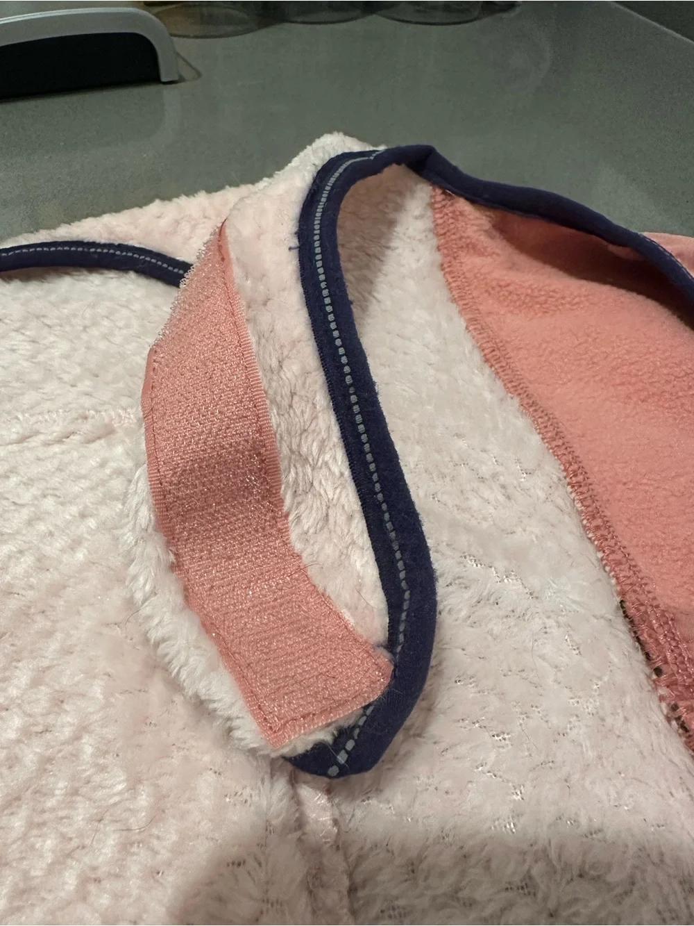 S/M Dog Plush Zip Jacket in Light Pink